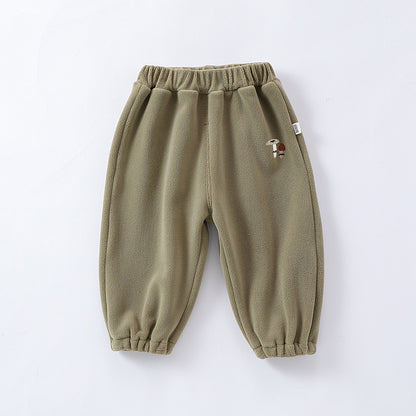 Infant Baby Kids Boys and Girls 4-colors Orlon Fleece Winter Pants